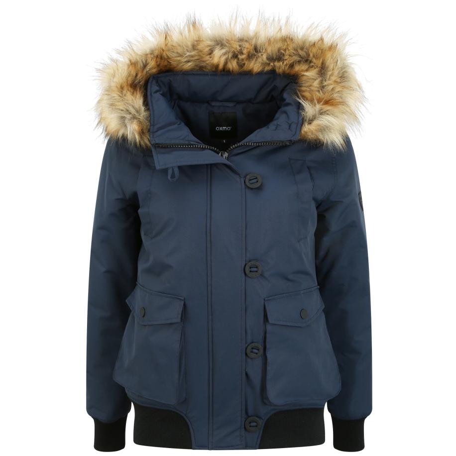 Oxmo Oxmo Winterjas blauw / bruin / zwart -