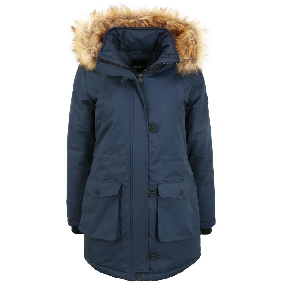 Oxmo Oxmo Winterparka Acta beige / blauw / zwart -