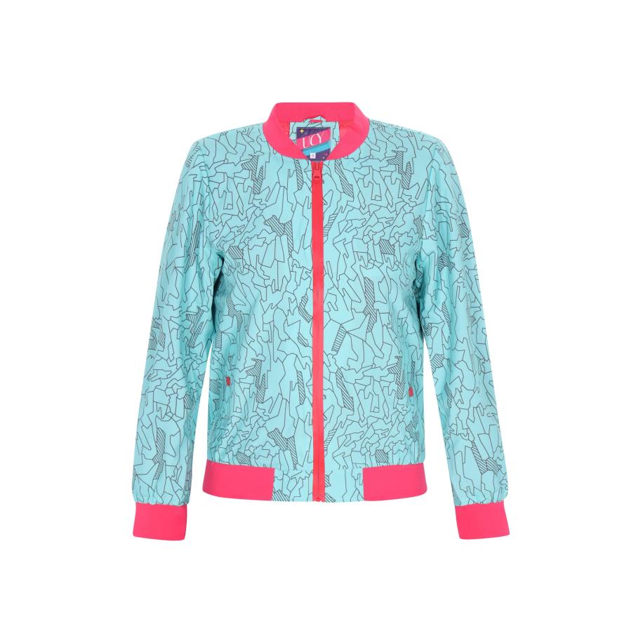 UCY UCY Tussenjas mintgroen / framboos / zwart -