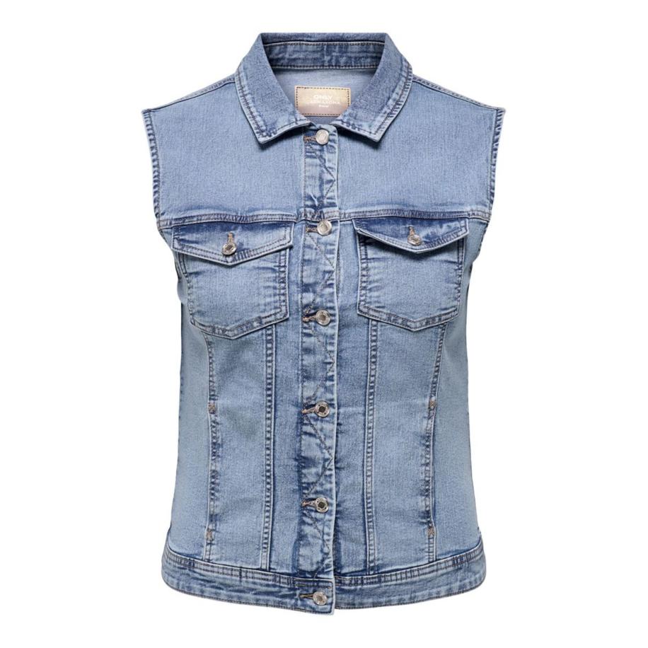 Only Carmakoma ONLY Carmakoma Bodywarmer CARWespa blauw denim -