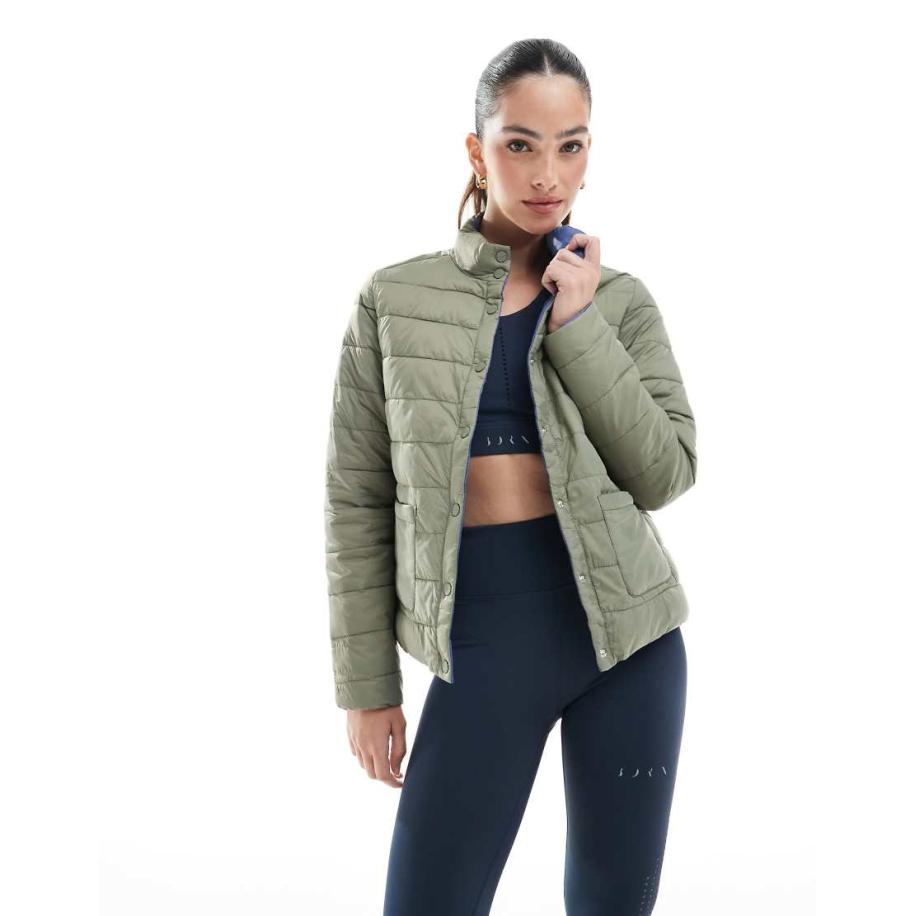 Born Living Yoga Lyra Omkeerbaar jack in groen en blauw-Veelkleurig Multicolor