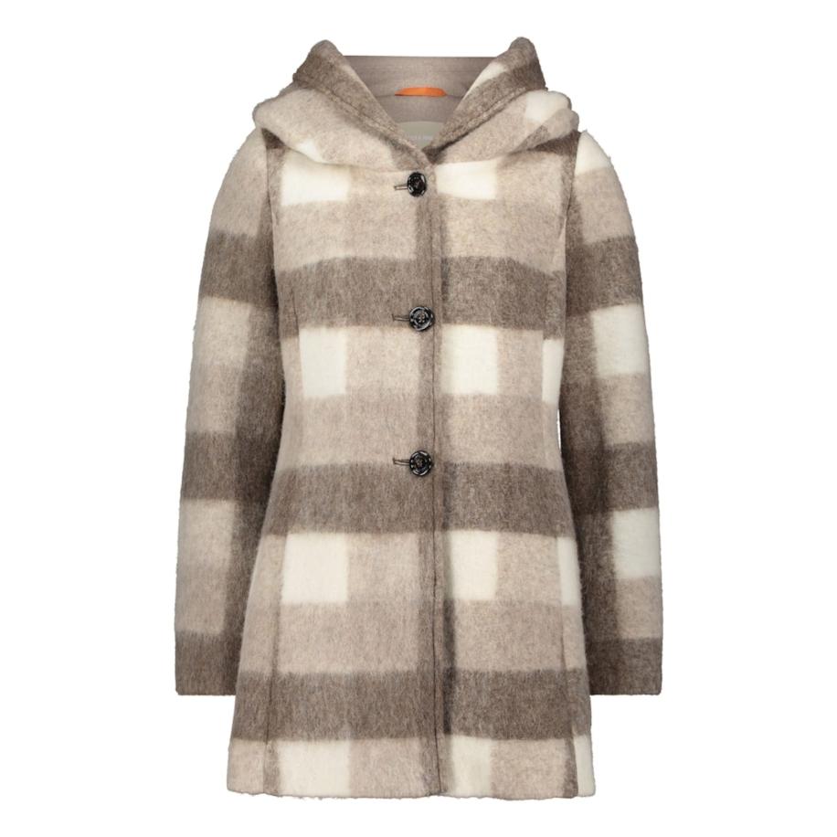 Amber & June Tussenjas taupe / wit Grijs