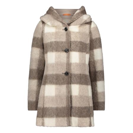 Amber & June Amber & June Tussenjas taupe / wit