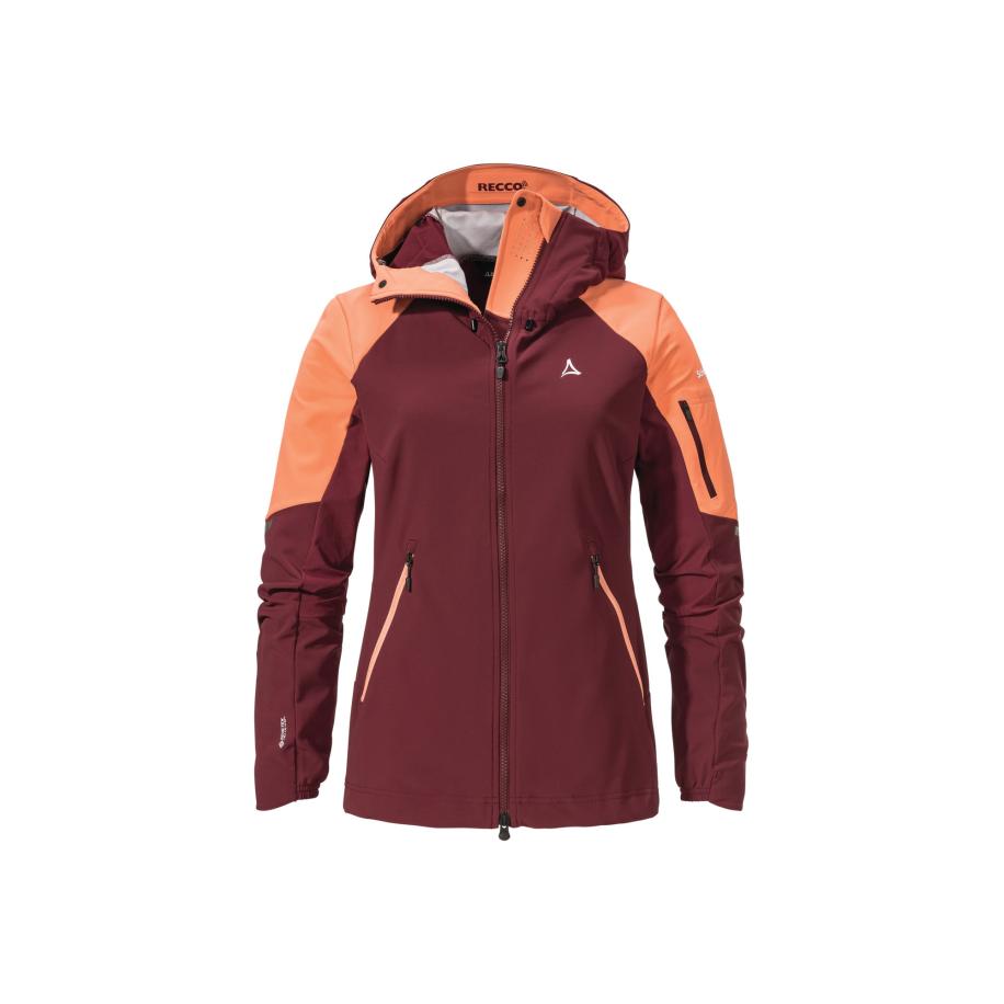 Schöffel Schöffel Outdoorjas Softshell Jacket Kals L oranje / rood -