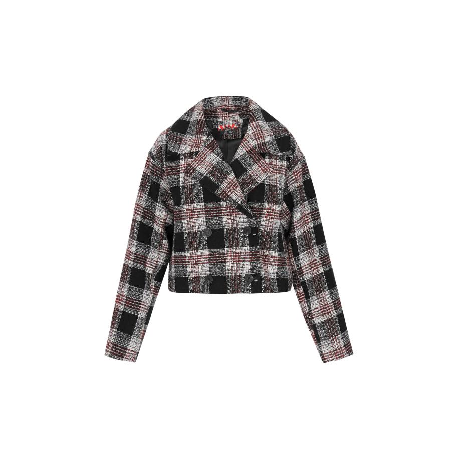 MYMO myMo ROCKS Tussenjas roestbruin / lichtgrijs / zwart -