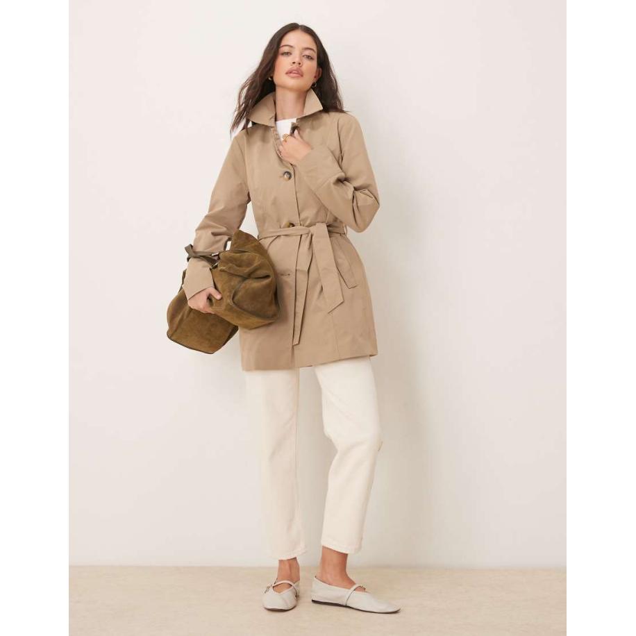 JDY Trenchcoat in lichtbruin Bruin