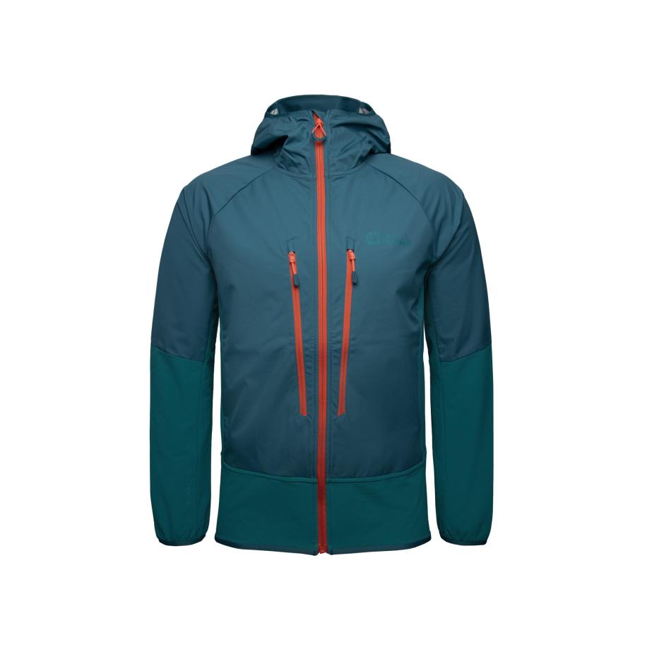 Jack Wolfskin JACK WOLFSKIN Outdoorjas blauw / petrol / oranje gemêleerd -