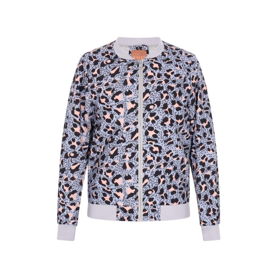 NALLY Tussenjas duifblauw / rosa / zwart Blauw