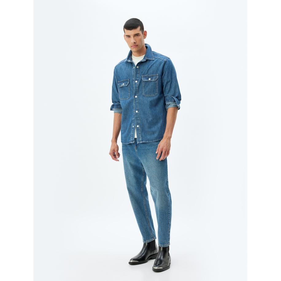 Koton Koton Tussenjas blauw denim -