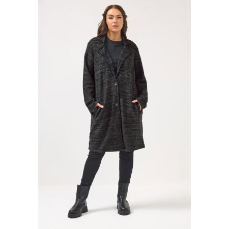 Yours Luxury Capsule Collection Yours Luxury Zwarte Jas Met Knoopsluitingsize 44