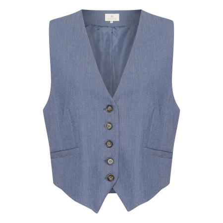 Kaffe Kaffe Gilet Sakura blauw