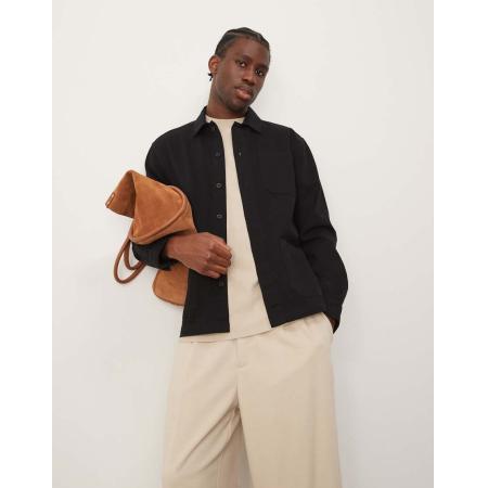 New Look - Shacket van keperstof in zwart