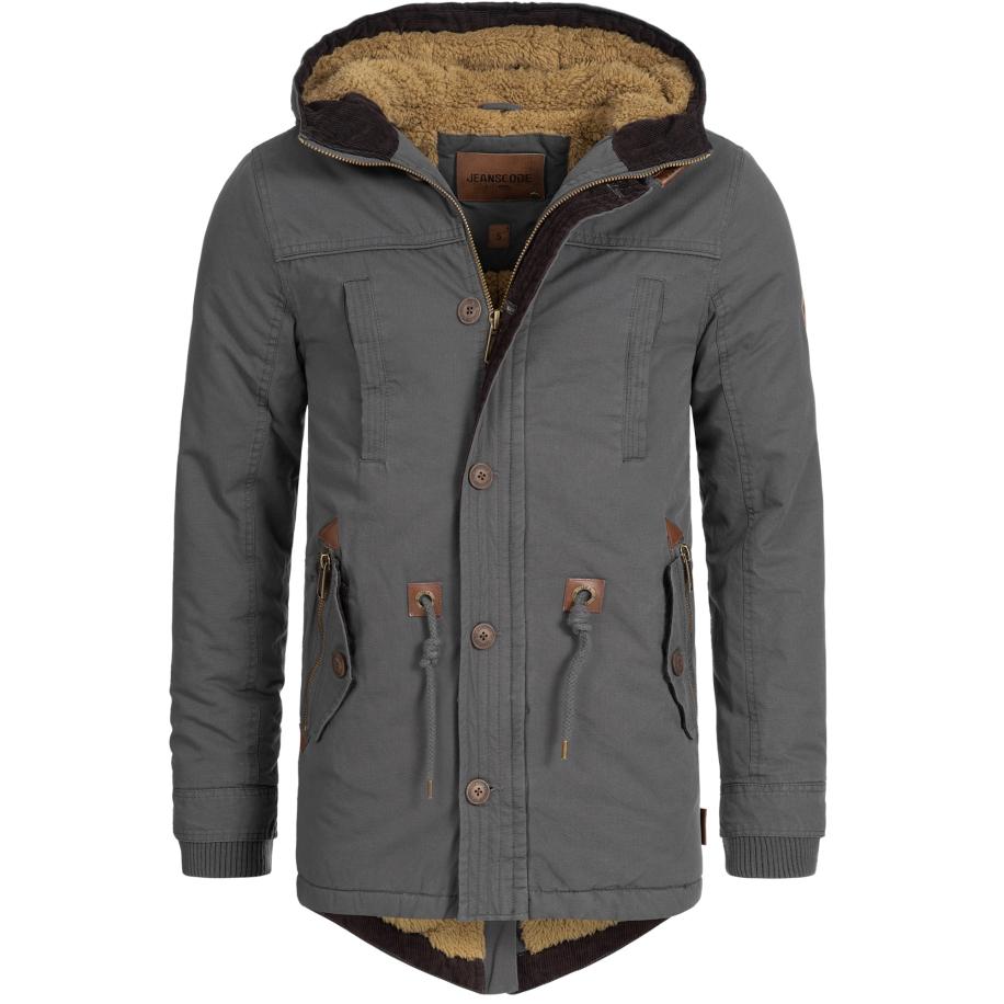 INDICODE JEANS INDICODE JEANS Winterparka Barge donkerbruin / basaltgrijs / olijfgroen -