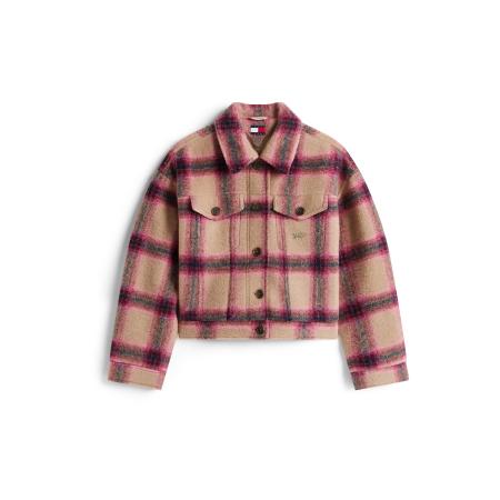 Tommy Jeans Tommy Jeans Tussenjas beige / antraciet / orchidee / bordeaux