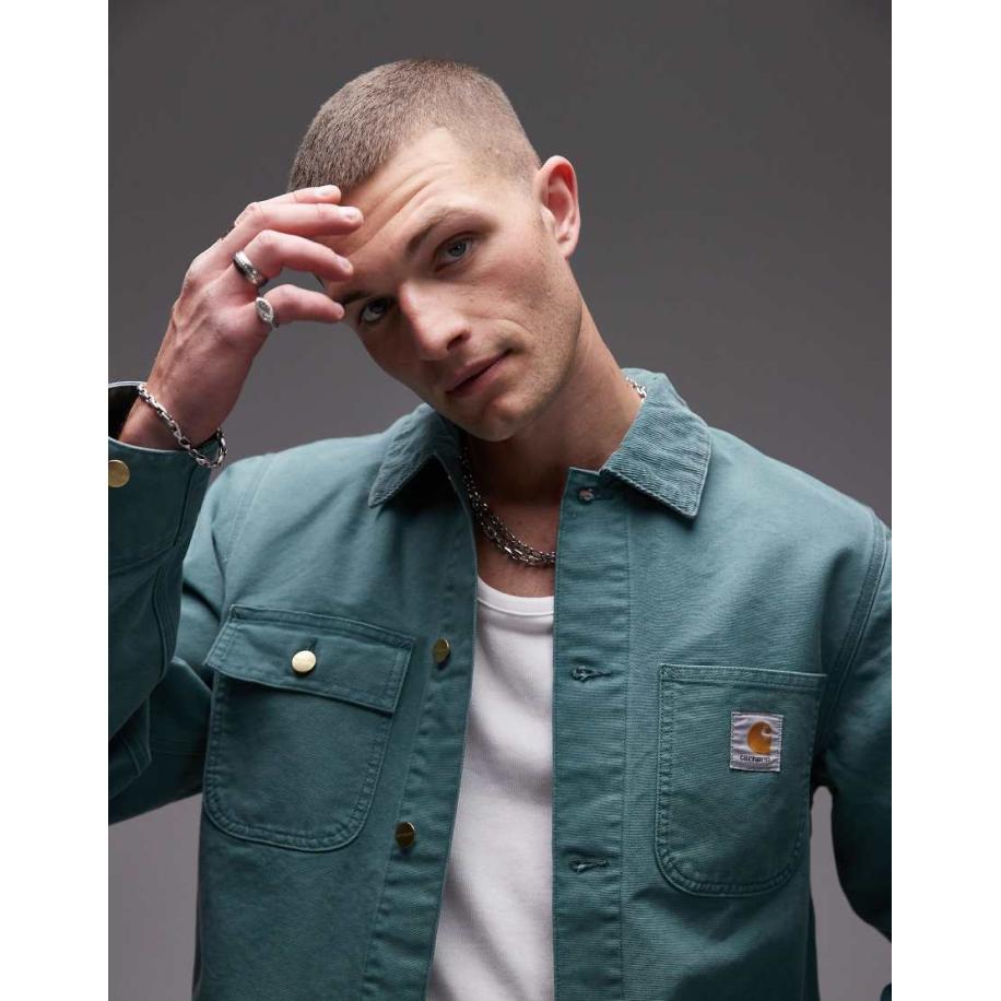 Carhartt WIP - Michigan - Jack in verwassen groen Groen