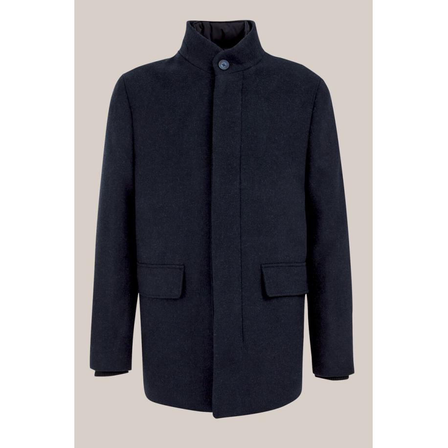 WE Fashion Heren winterjas - Regular fit - Donkerblauw - Maat: XS Blauw