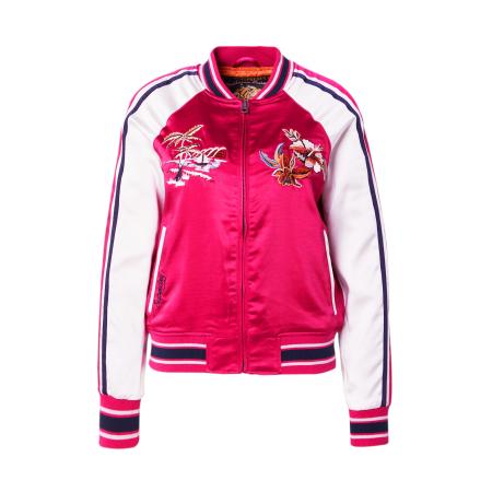 Superdry Superdry Tussenjas Suikajan sepia / violetblauw / donkerroze / wit