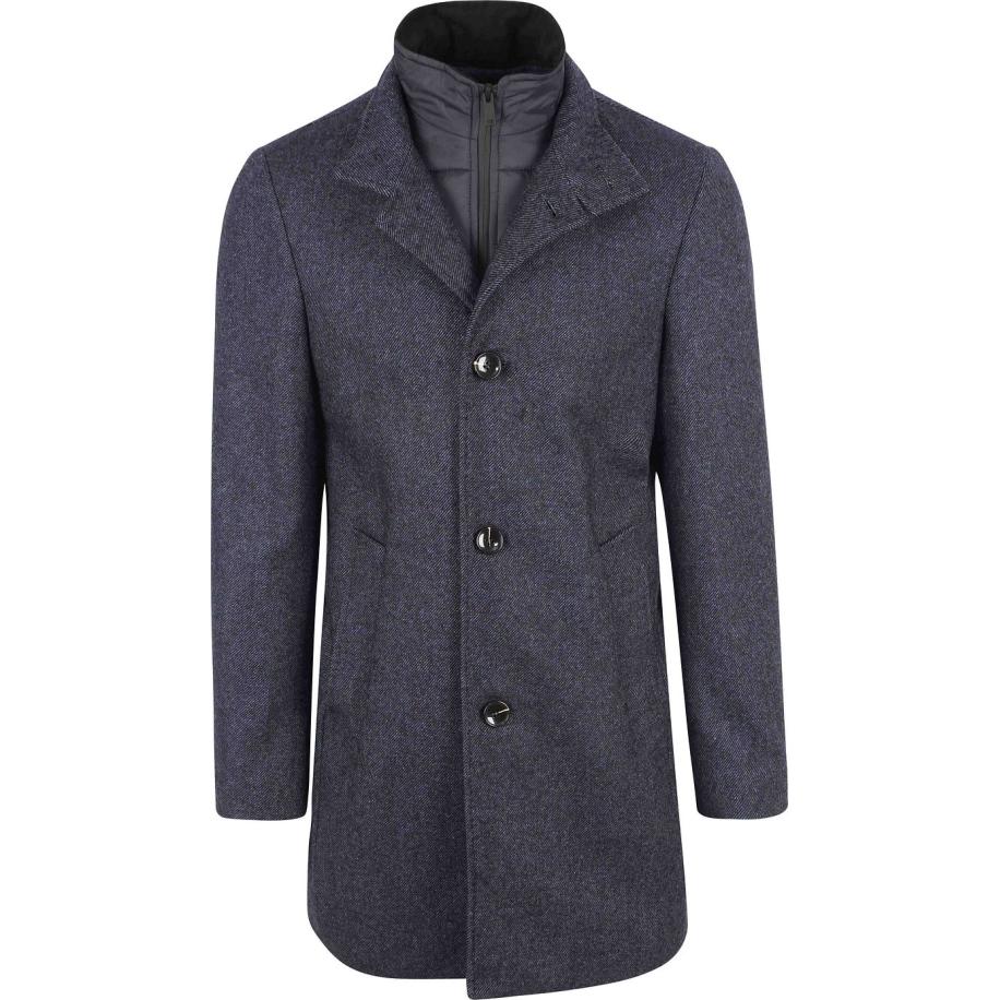 Suitable Prestige Hamburg Coat Navy Blauw