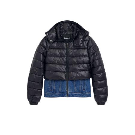 Desigual Desigual Winterjas blauw denim / zwart