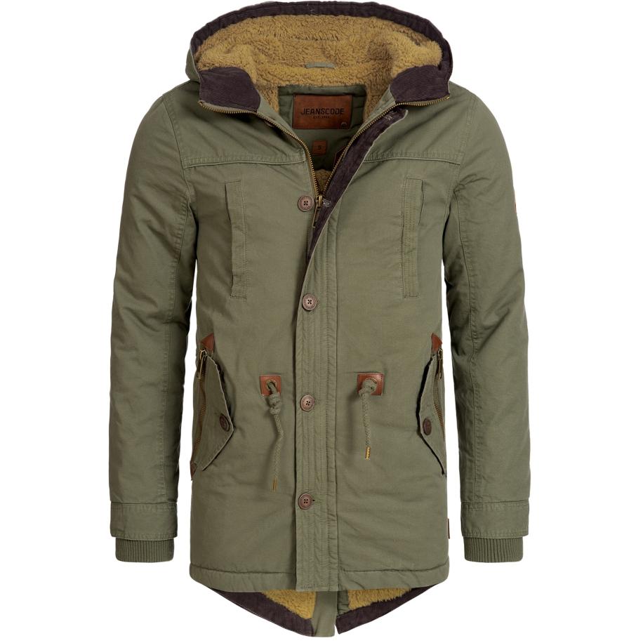 INDICODE JEANS INDICODE JEANS Winterparka Barge bruin / olijfgroen -