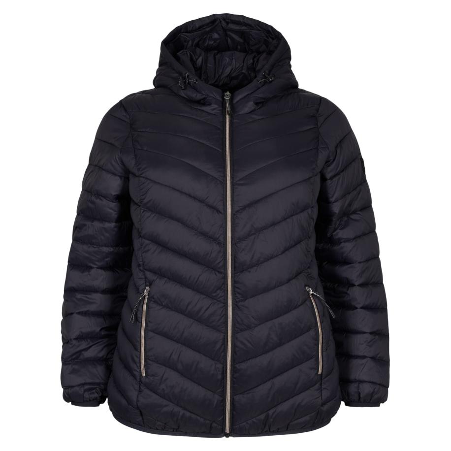 Zizzi Zizzi Winterjas zwart -