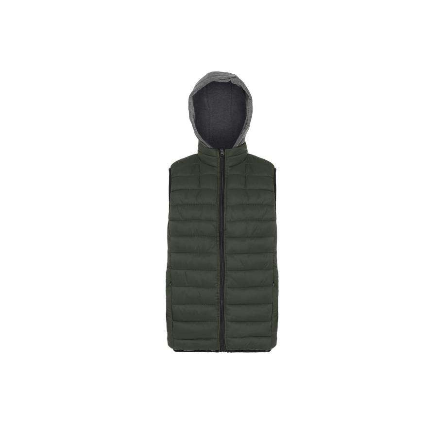 Yuka Yuka Bodywarmer donkergrijs / donkergroen -
