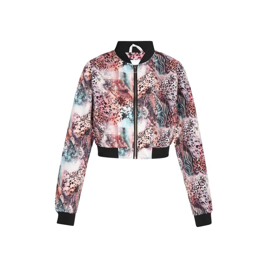 IZIA IZIA Tussenjas lichtblauw / pink / zwart / wit -