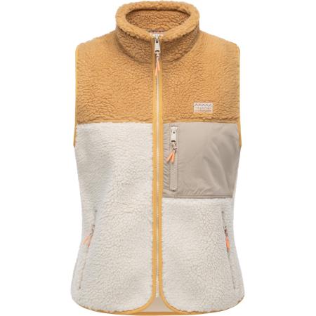 Ragwear Ragwear Bodywarmer Junni Bonded beige / geel / lichtgrijs