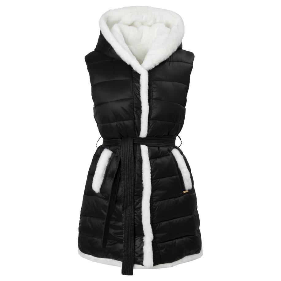 Influencer Winterjas zwart / wit Zwart