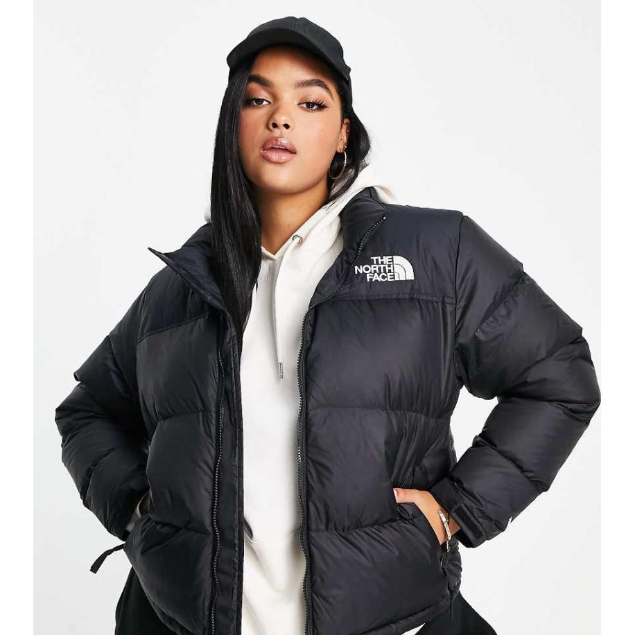 The North Face Plus 1996 Retro Nuptse Gewatteerd jack in zwart-Black Zwart