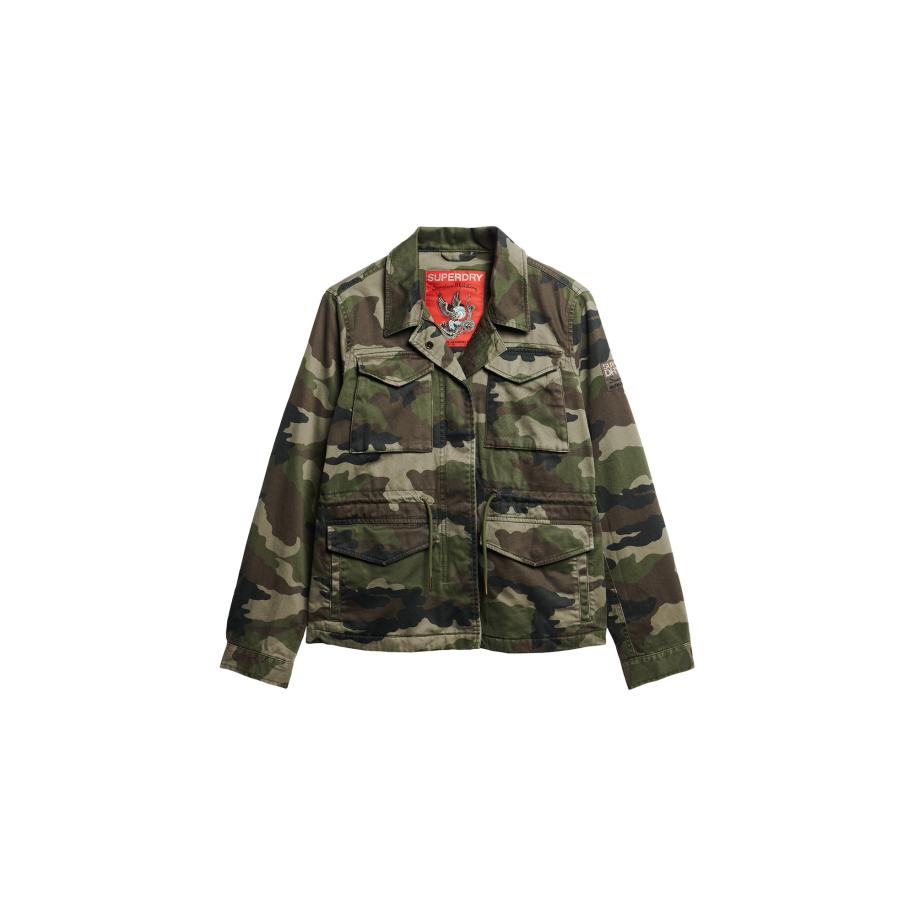 Superdry Tussenjas Military M65 groen / gemengde kleuren Groen