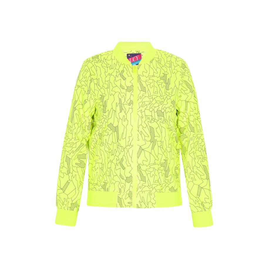 UCY UCY Tussenjas neongeel / grijs -