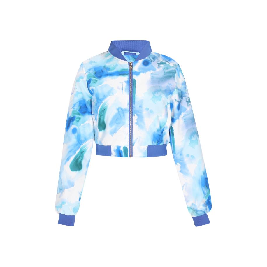 IZIA IZIA Tussenjas blauw / wit -