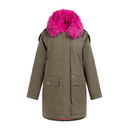MYMO MYMO Winterparka olijfgroen / fuchsia