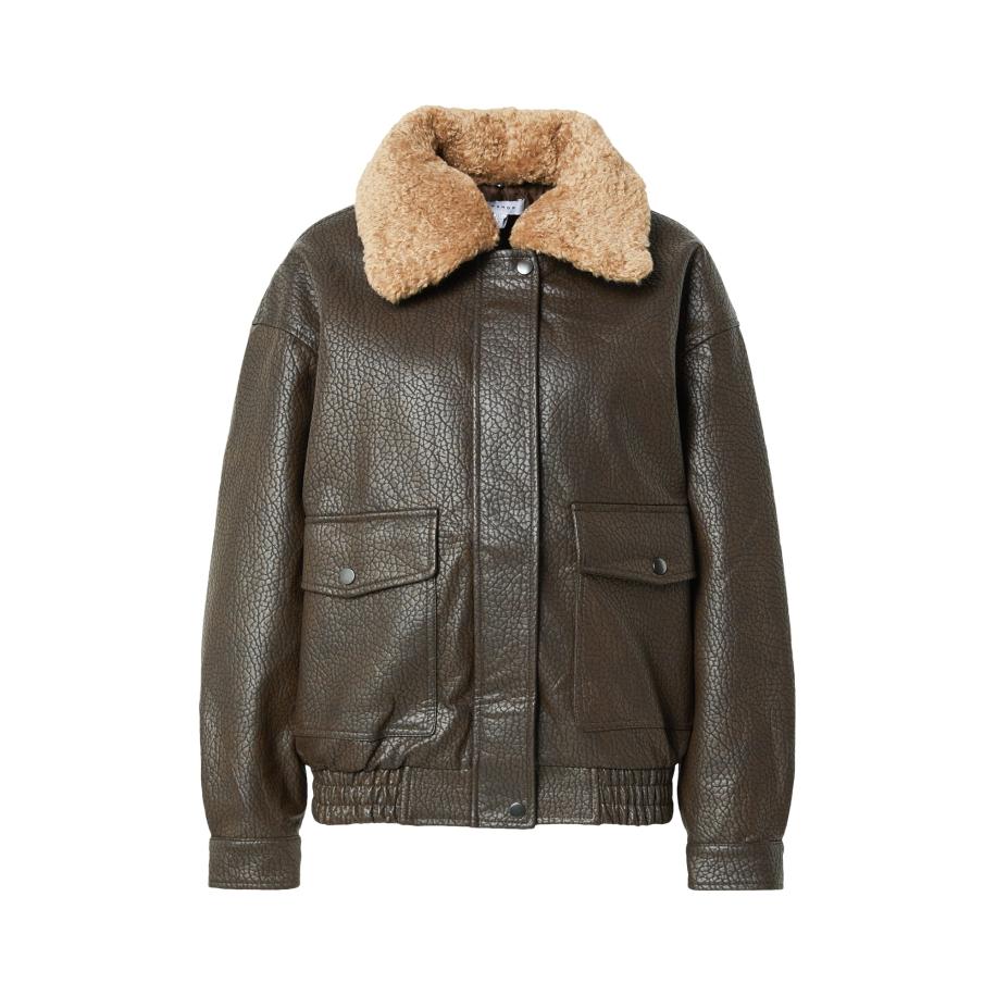 Topshop TOPSHOP Tussenjas crème / donkerbruin -