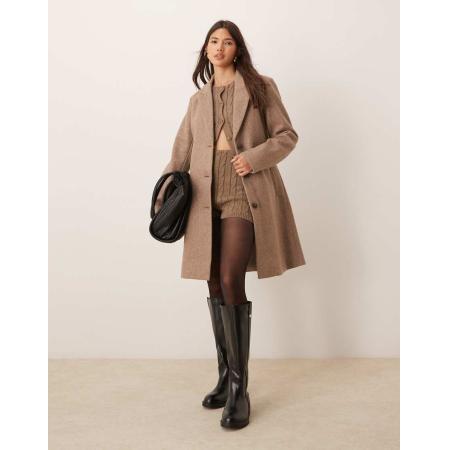 JDY Jas met lange pasvorm in donkerbeige-Neutraal