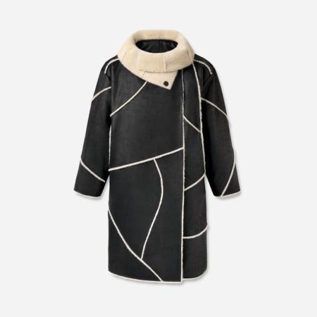 UGG® Emberlynn LuxeFluff-mantel in Black, Maat L/XL, Polyester