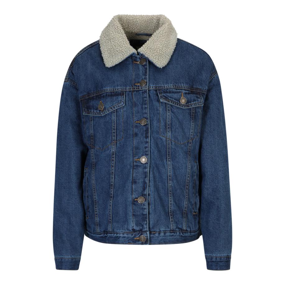 Urban Classics Urban Classics Tussenjas crème / blauw denim -