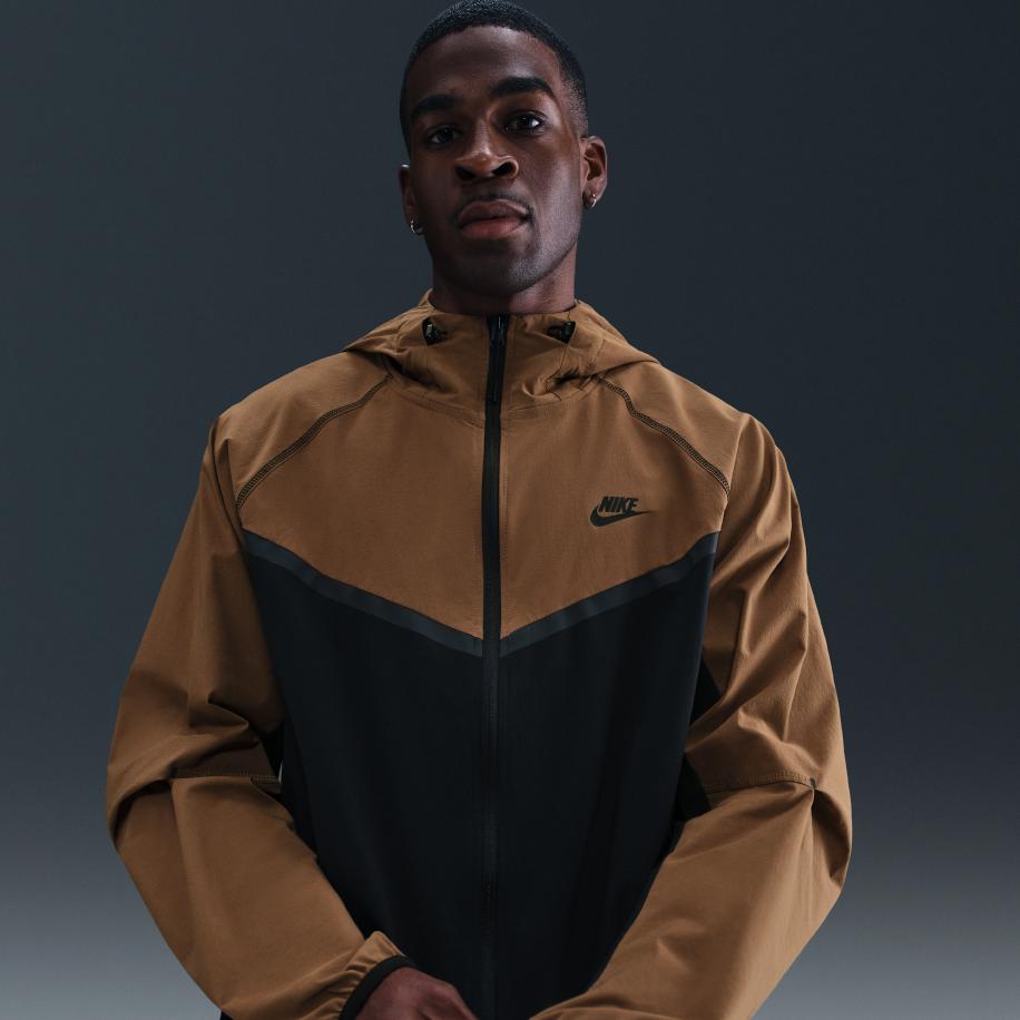 Nike Tech geweven herenjack - Zwart Zwart