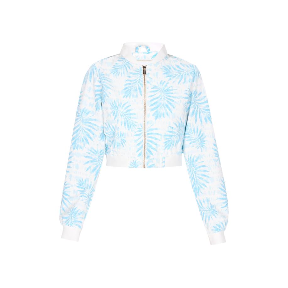 IZIA IZIA Tussenjas aqua / wit -