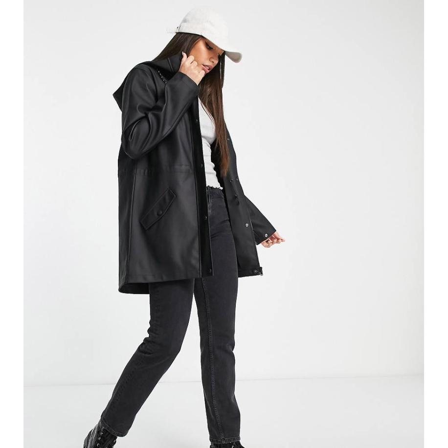 Vero Moda Tall Regenjas in zwart Zwart