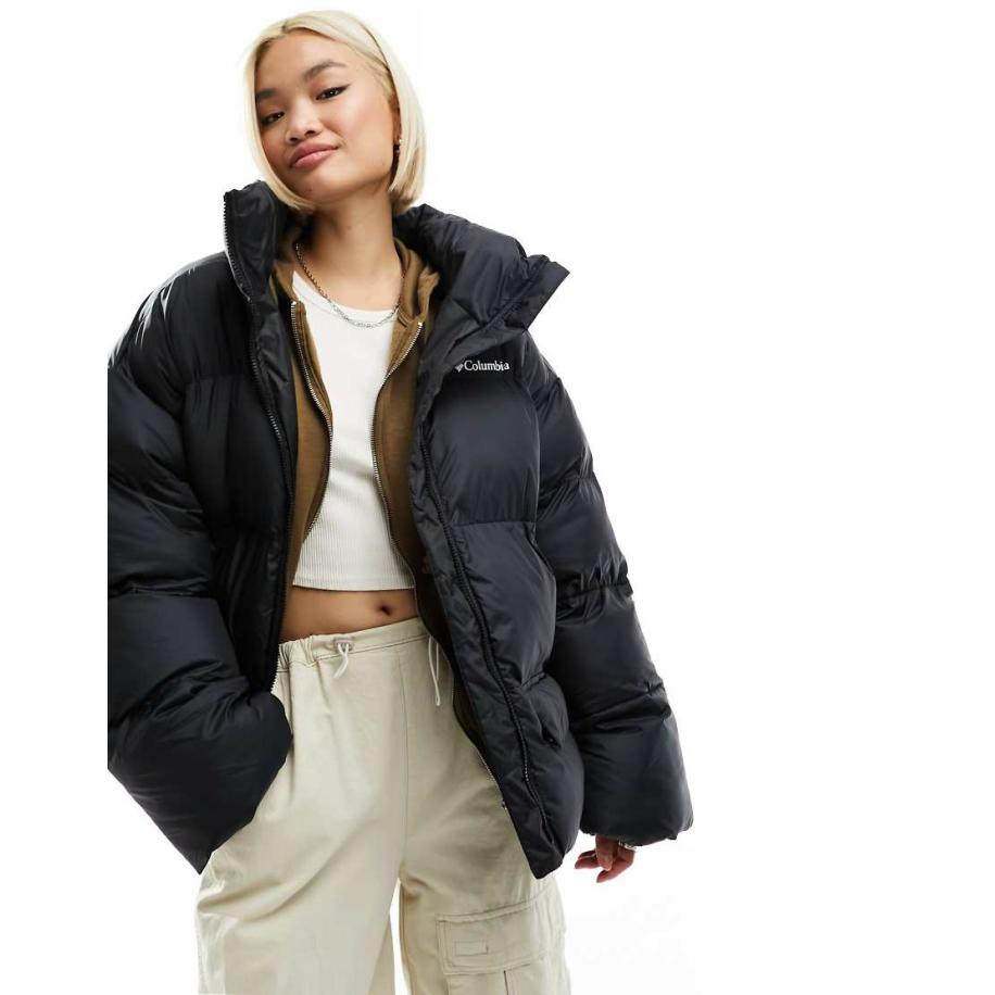Columbia Puffect Surplus Oversized gewatteerd jack in zwart, exclusief bij ASOS Zwart