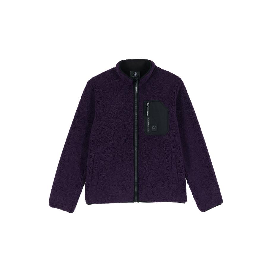 Volcom Volcom Fleece jas Muzzer Fuzzar donkerlila / zwart -