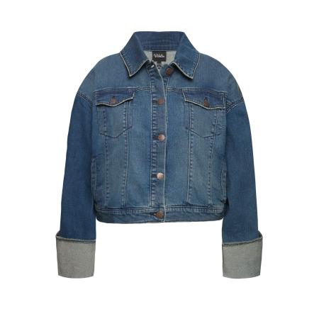 Ulla Popken Ulla Popken Tussenjas blauw denim