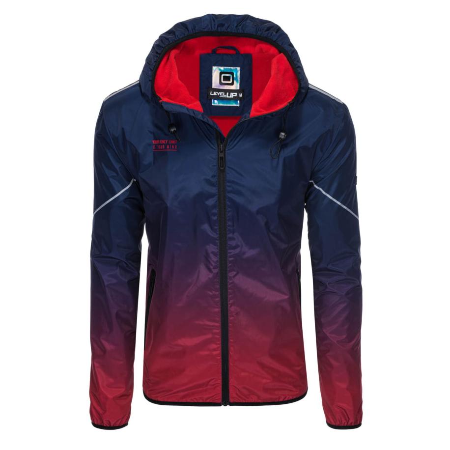 Ombre Ombre Tussenjas OM-JANP-0105 donkerblauw / bloedrood / zilver -