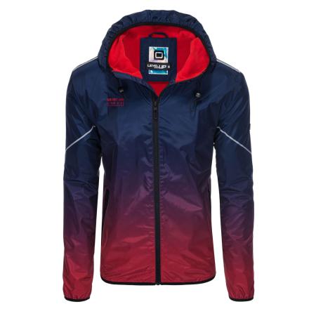 Ombre Ombre Tussenjas OM-JANP-0105 donkerblauw / bloedrood / zilver