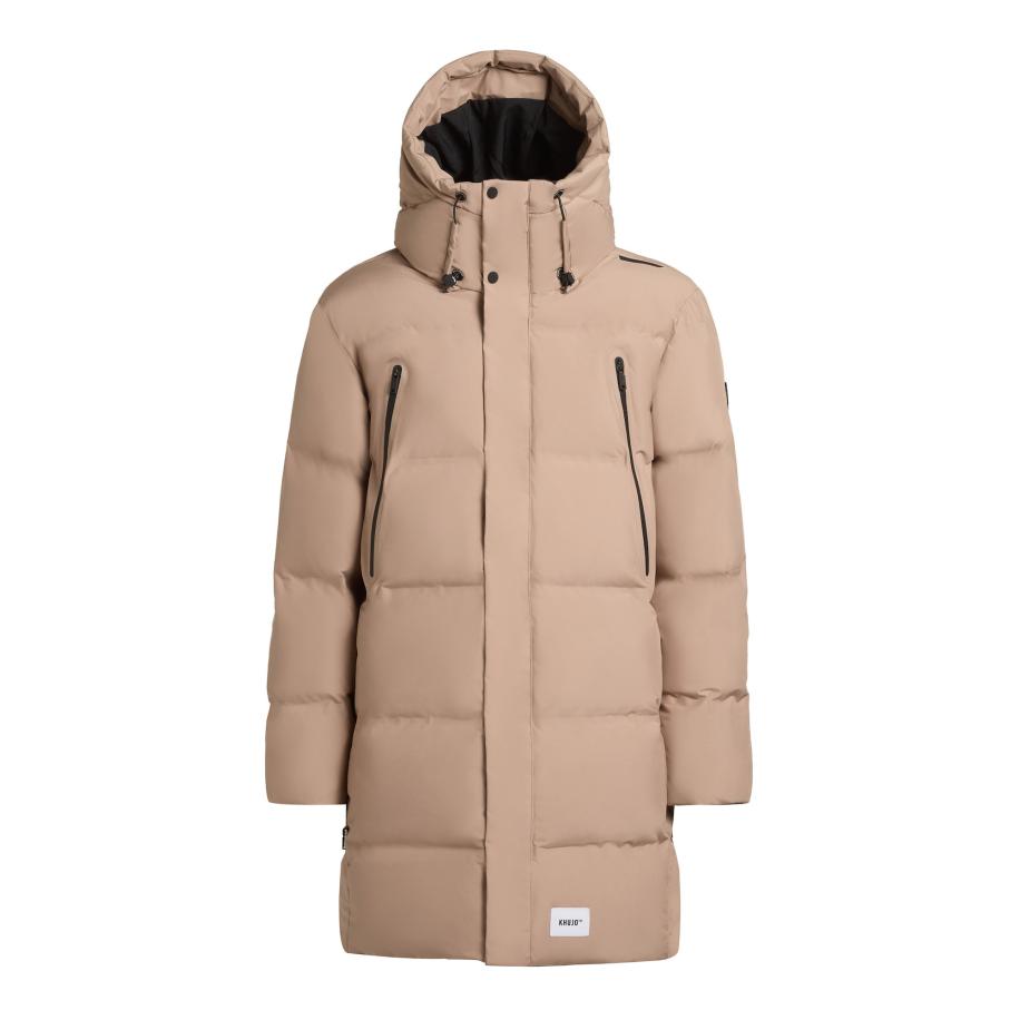 Khujo khujo Winterjas Morse2 lichtbruin -