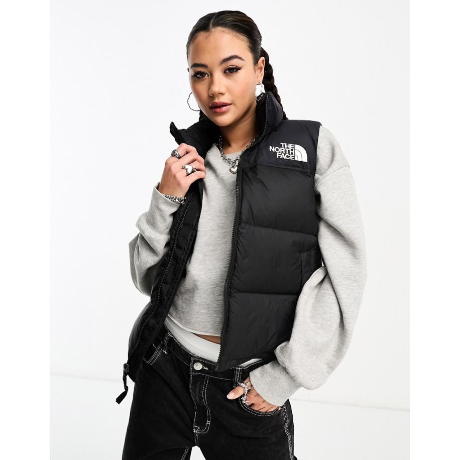The North Face 1996 Retro Nuptse Gewatteerde bodywarmer met donsvulling in zwart-Black Multicolor