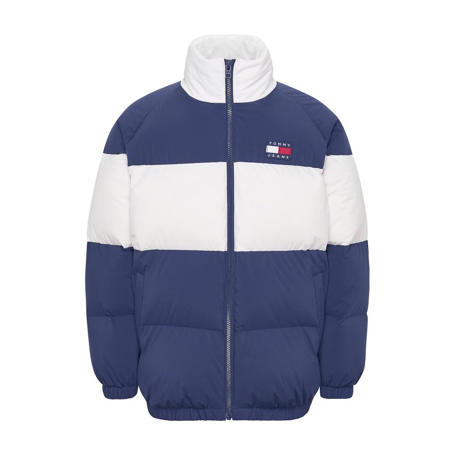 Tommy Jeans Tommy Jeans Winterjas Authentic navy / donkerrood / wit -