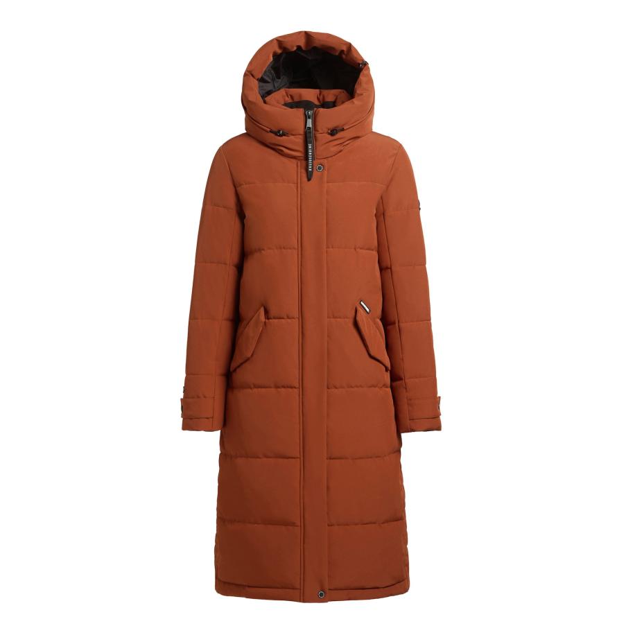 Khujo khujo Winterjas Dairi kastanjebruin -